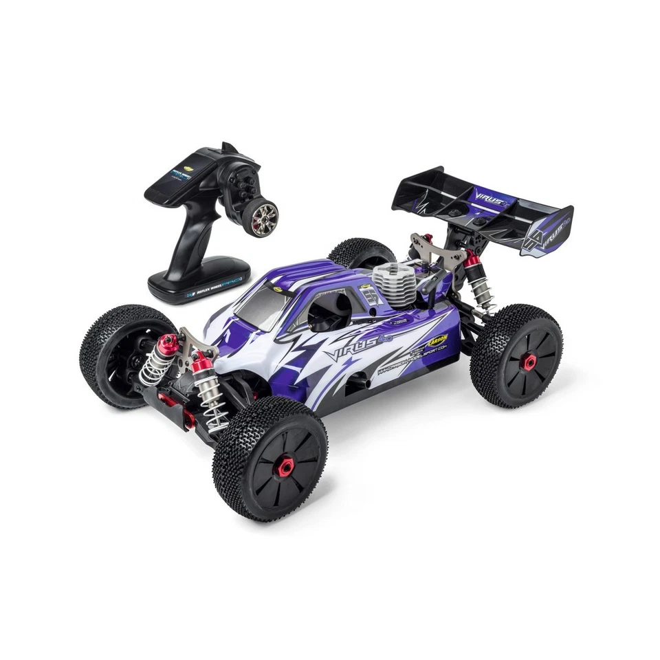 Carson 204036 Virus 4.0 V21 1:8 Nitro Buggy 2,4GHz RTR blau 500204036 - Bild 2 von 4