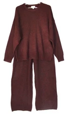 STATE OF DAY Intimates Indulge Rest Sweater Loungewear Set Size Medium Port Hthr