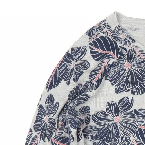 Maine New England Women's Grey Floral Cardigan, Size 14 - Picture 5 of 12