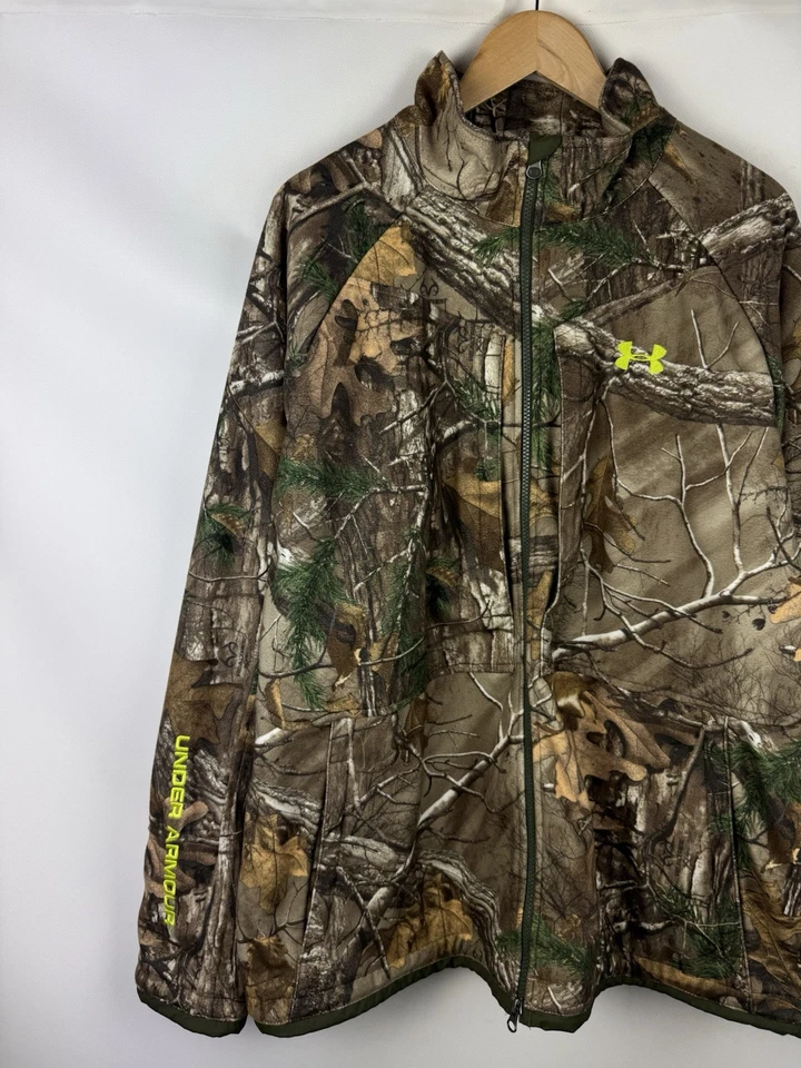 Under Armour Scent Control Men’s Realtree Camo Tactical Hunting Fleece Jacket  - Image 2 of 4