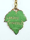 Keychain - L'Anjou Winery - Wineries, Wines - Enameled Metal 1960s -