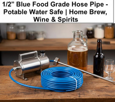 1/2" Blue Food Grade Hose Pipe - Potable Water Safe | Home Brew, Wine & Spirits