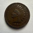 1901 Indian Head Small Cent Bronze Coin Philadelphia Brown