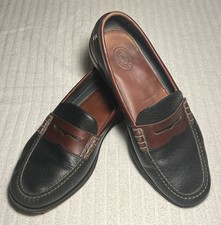 H.S. Trask Penny Loafers Leather Slip On Handsewn Made In USA Men's Size 11W