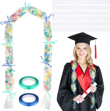 24 Pcs Graduation Candy Lei Tubing Making Kit Include Lei Bags 59 X 4.8 Poly Tub