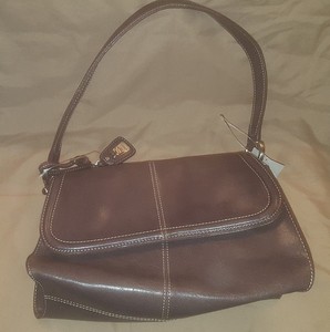 Liz Claiborne Brown Leather Money Maker Handbag Purse New With Tags Image Is Loading Liz Claiborne Brown Leather Money Maker Handbag Purse