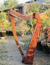 22 String harp SOLID ROSEWOOD Extra Strings & Carrying case Great for Teenagers