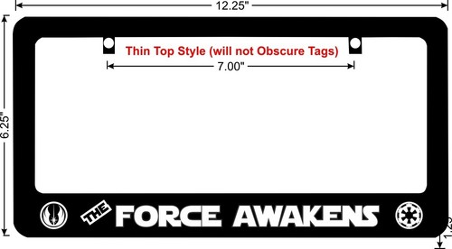 Star Wars THE FORCE AWAKENS Custom License Plate Frame - 第 1/2 張圖片