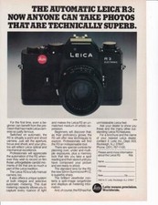 1977 Leica R3 Camera Print-Ad/ Excellent Condition