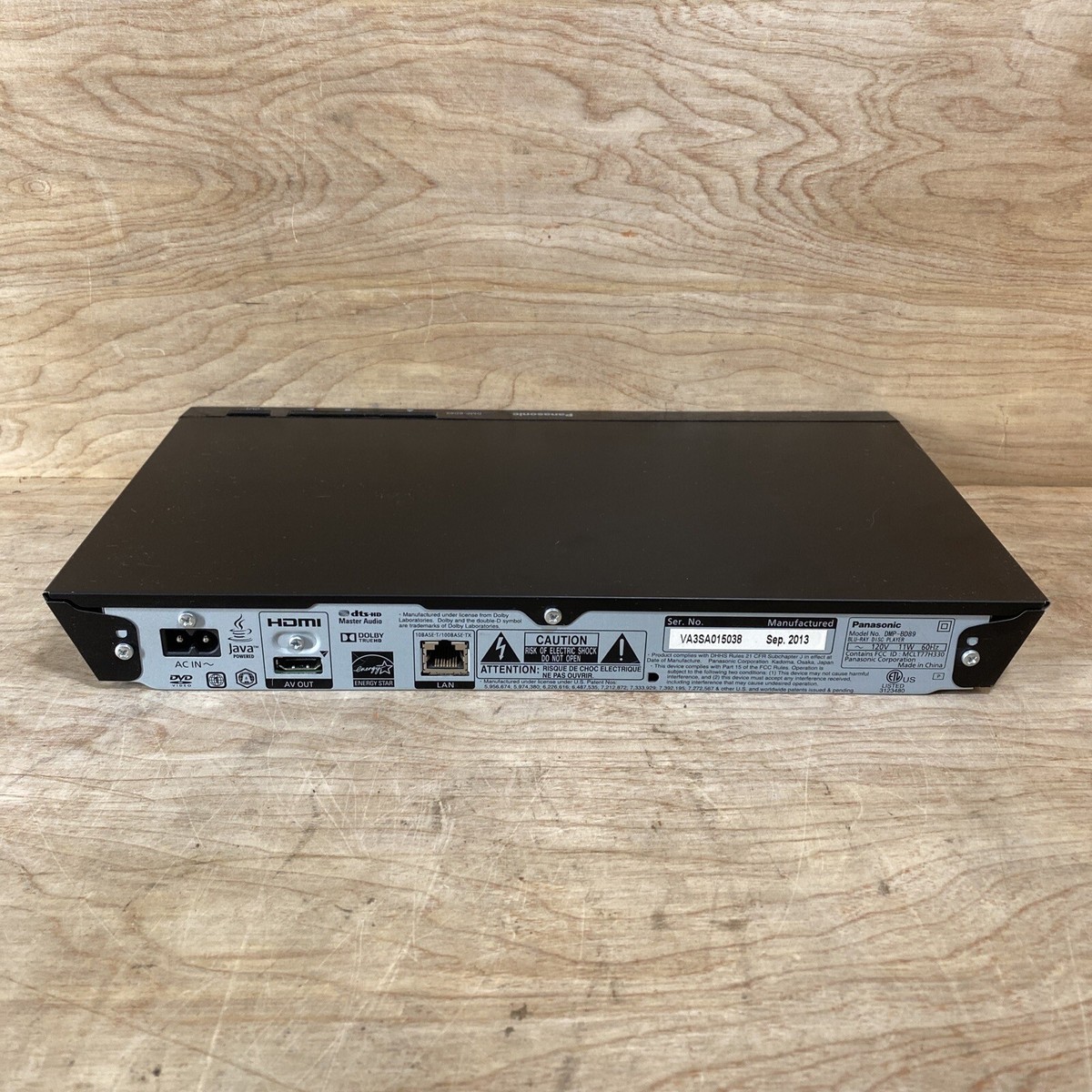 Panasonic DMP-BD89 Blu-Ray Disc Player NO Remote Tested Panasonic DMP-BD89 Blu-Ray Disc Player NO Remote Tested