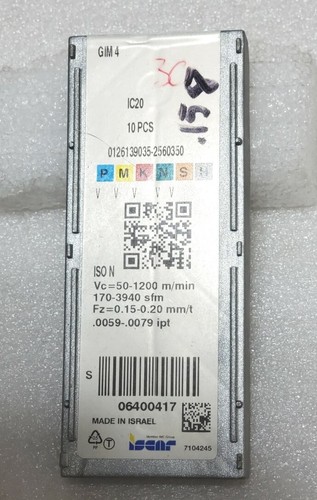 ISCAR GIM 4 IC20 /6400417 Indexable Inserts Sting Grooving Inserts, 7 pcs. - Picture 3 of 5