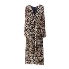NEW Zara Women’s Animal Print Midi Dress size S Brown