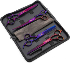 Professional 7.0  Dog Grooming Scissors Set, 4-Pcs Shears for Dog, Cat and Pets