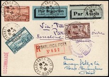 614 - Flight Zeppelin - Morocco - 31/5/1933 - 2nd South American Cruise Letter Recommend