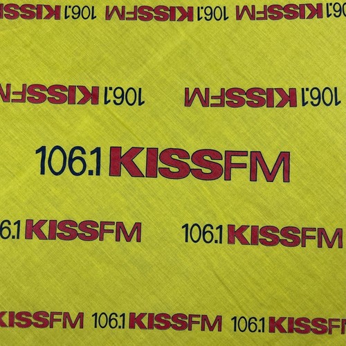 Vintage Kiss 106.1 FM Bandana Dallas Fort Worth Radio heutige Musik Kopftuch - Bild 3 von 4