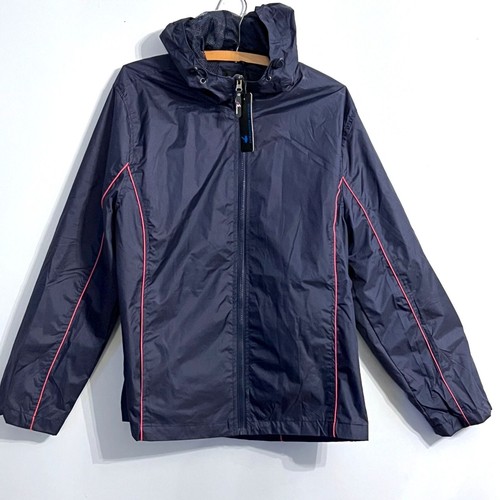 I5 Apparel Women's Navy Water Resistant Rain Jacket Size 1X - NWT - Picture 1 of 4