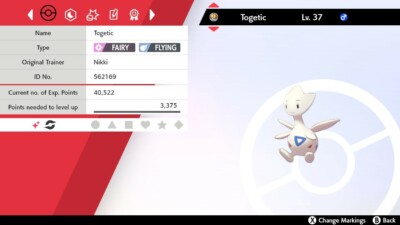 Pokemon Sword and Shield Shiny Togetic [NOT hacked]
