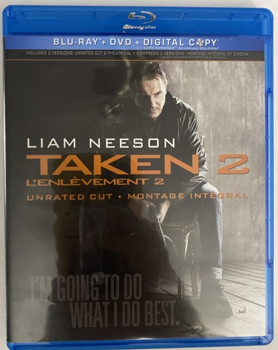 Taken 2 (Blu-Ray, DVD) Liam Neeson, Pre-owned, FREE SHIPPING in Canada