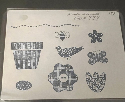 Lot Of 5 Sets of Stampin' Up! Wood Mounted Rubber Stamps Flowers Friends Floral - Picture 3 of 8