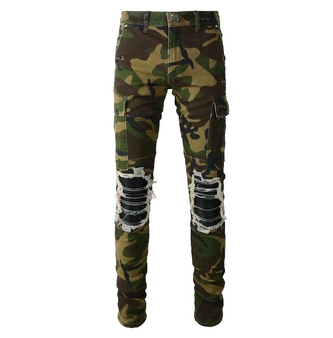 Biker Multicolor Jeans para Hombres