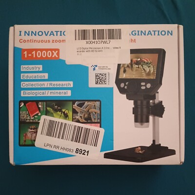 LCD Digital Microscope,4.3 Inch 1080P 10 Megapixels,10Mp Camera Video Recorder 