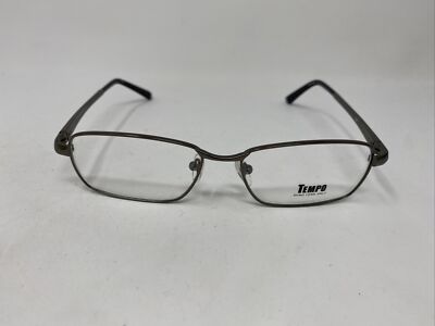 TEMPO MM 1027 GUNMETAL 54/15/140 FLEX HINGE EYEGLASSES FRAME CV25