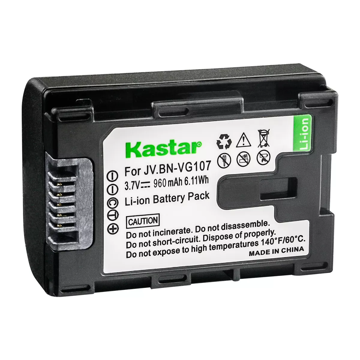 Kastar Battery Slim Charger for JVC BN-VG107 JVC Everio GZ-EX270