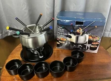Trudeau 17 Piece Stainless Steel Fondue Set