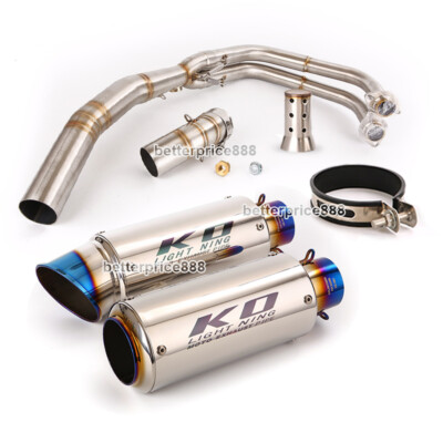 For Kawasaki Z400 Ninja 400 2017-2022 Full Exhaust System Header Link Mufflers