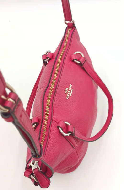 Coach Kelsey Red Tote/Crossbody Bag With Zipper C… - image 7