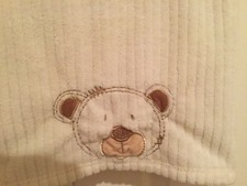 Baby Gear Teddy Bear Soft Blanket Cream White Tan Ribbed Security Lovey   