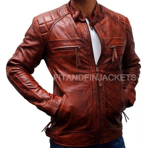 Mens Biker Motorcycle Vintage 