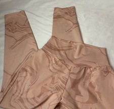 Gymshark GS Power Bottoms Light Pink Marble Print Gym Pants Women  s Size Small