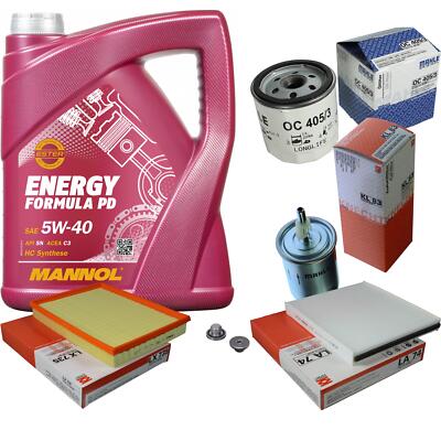 MAHLE Inspektionspaket 5 L MANNOL Energy Formula PD 5W-40 für Opel Astra G CC