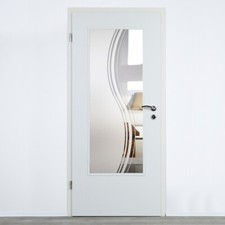 Verglasung Glaseinsatz für Holztüren Klarglas mit Dekor Lichtausschnitt 