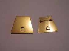 Ordensblech Große Ordensschnalle Messing für 1 Orden schräge Kante geprägt neu