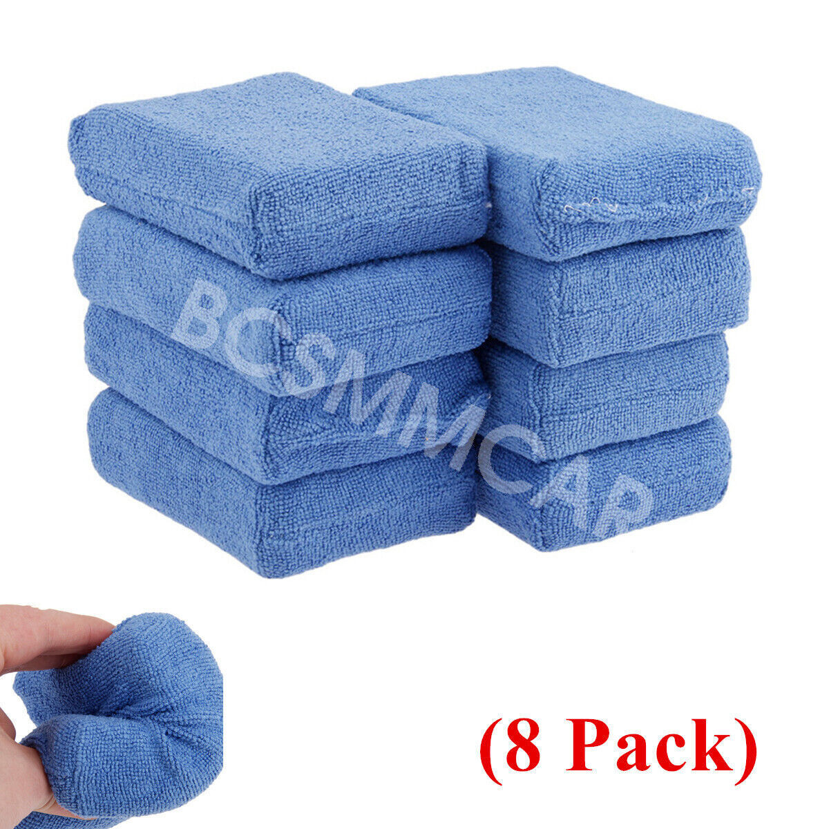 Microfiber Wax Sealant Rectangle Applicator Pad Car Sponge Cleaning Polish Pads