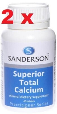 2 x Sanderson Superior Total Calcium Tablets 60
