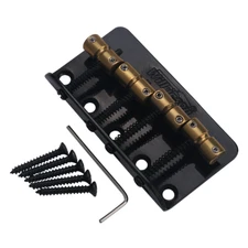 Wilkinson WBBC 4 Bass Bridge Brass Saddles Steel Plate Precision Jazz Black