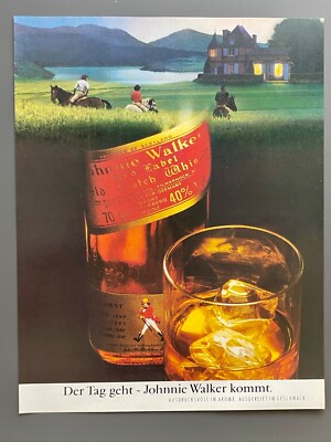 Johnnie Walker Red Label Scotch Whisky 1984 Vintage Ad Werbung Reklame
