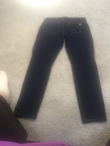 Womens Michael Kors Skinny Jeans Blue Dark Wash Zipper Pockets Size 6 - Picture 2 of 7