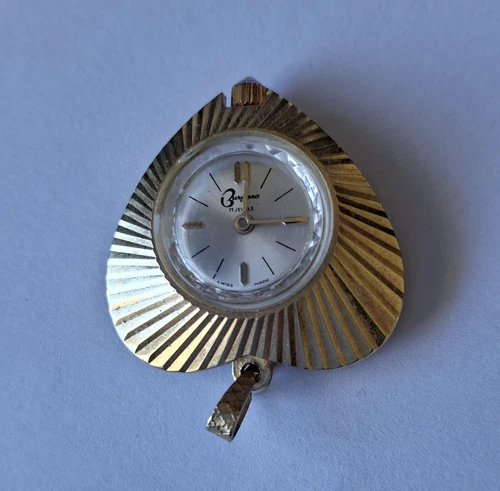 Retro Burgana 17 Jewel Swiss Pendant  Watch. Hand Wind.