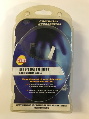 CÂBLE MODEM RAPIDE FICHE BT VERS RJ11 3M/5M X2 *EL205 - Photo 3/3