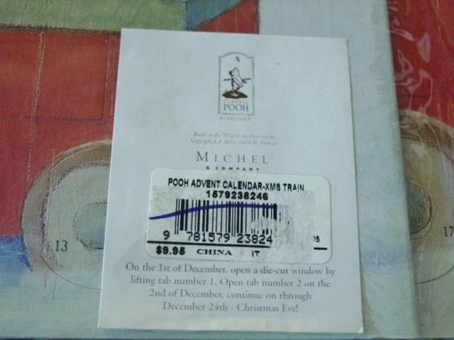 CLASSIC POOH Christmas Train ADVENT CALENDAR - Winnie the Pooh - Michel & Co. - Image 4 of 4