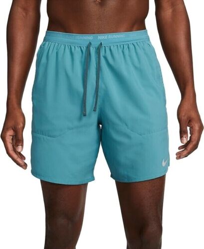 Nike Stride Dri-FIT 7" Brief-Lined Running Shorts DM4761-379 Mineral Teal Mens M - Picture 1 of 7