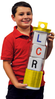 THE ORIGINAL BIG LCR  LEFT CENTER RIGHT  DICE GAME - CLASSIC (YELLOW)