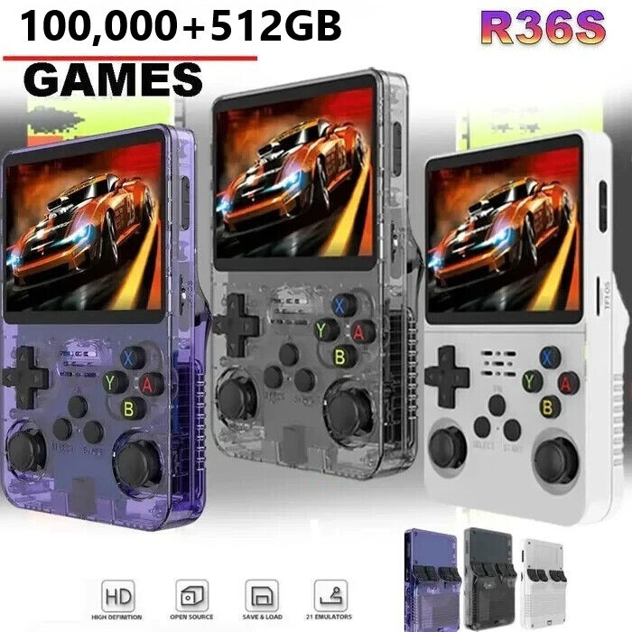 Handheld Console Nintendo 64 Preloaded 512GB R36S Retro Handheld