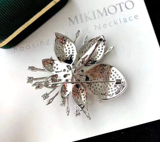 Броши-бабочки из натурального черного жемчуга 10-11 мм 18 кг для женщин - Изображение 3 из 4