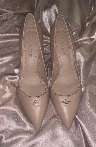 COACH Orla Beige Leather Pump Shoes 