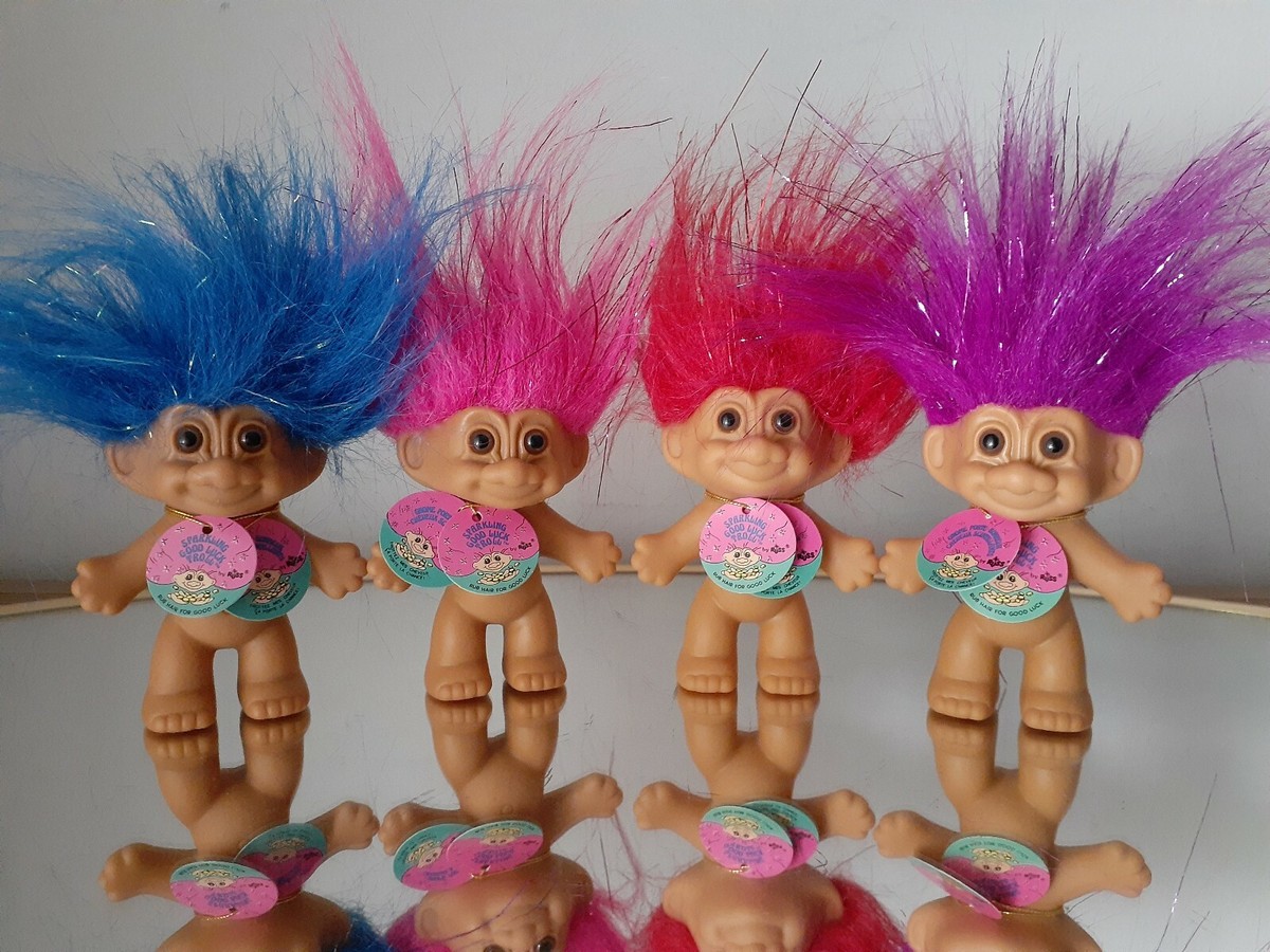 RUSS 4つセット　トロール　troll Russ sparkle hair trolls, beautiful,complete set of 4,NEW